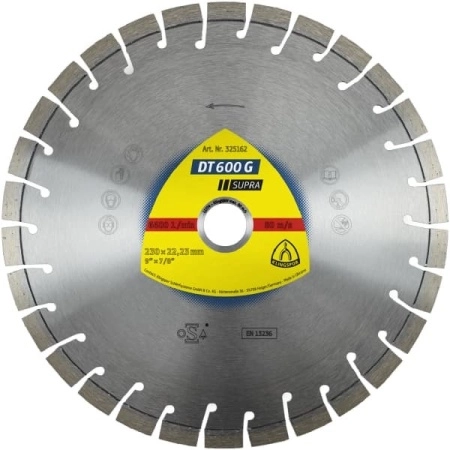 Алмазный диск KLINGSPOR 125X2,4X22,23/15K/9/S/DT/SUPRA/DT600G