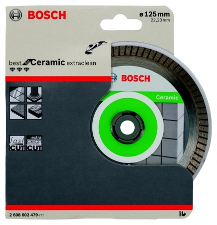 Круг алмазный BOSCH BEST FOR CERAMIC EXTRACLEAN TURBO (2608602479) Ф125х22мм по керамограниту